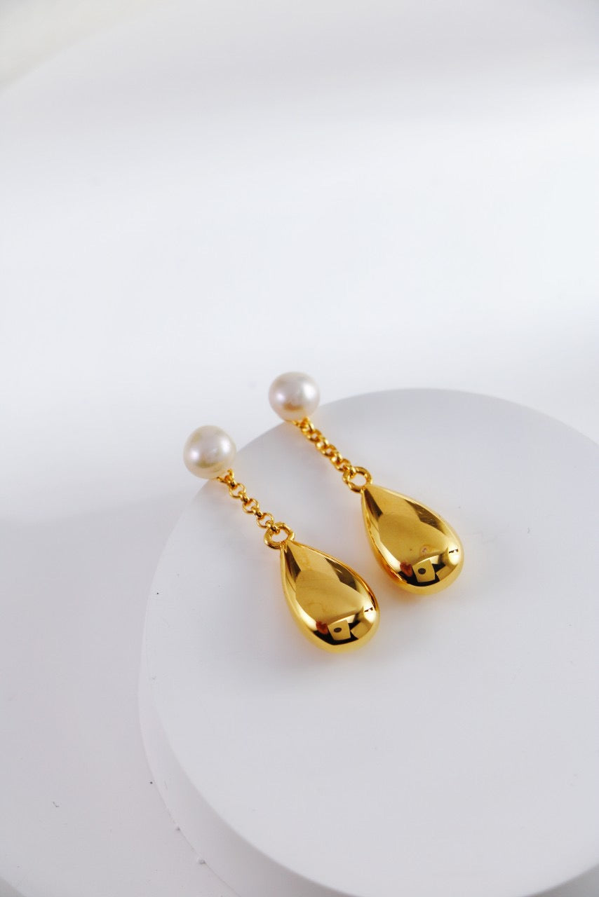 THE METALLIC DROP EARRINGS (E-00008)