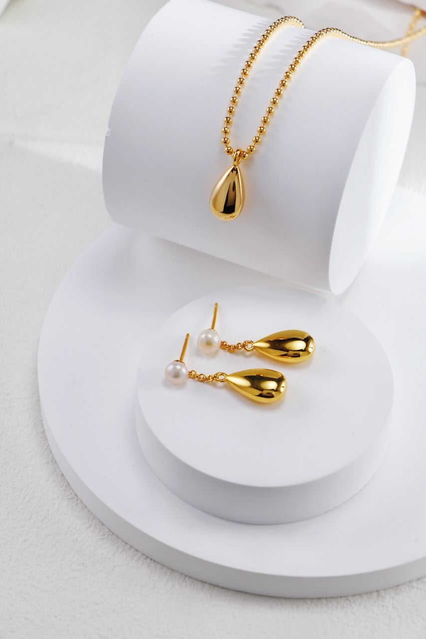 THE METALLIC DROP EARRINGS (E-00008)