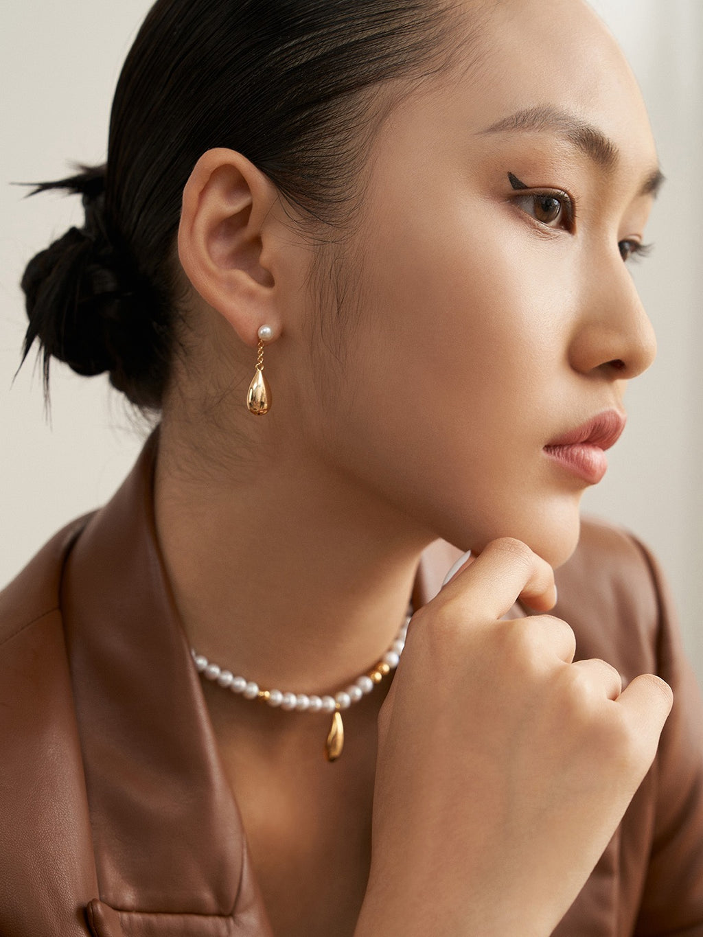 THE METALLIC DROP EARRINGS (E-00008)