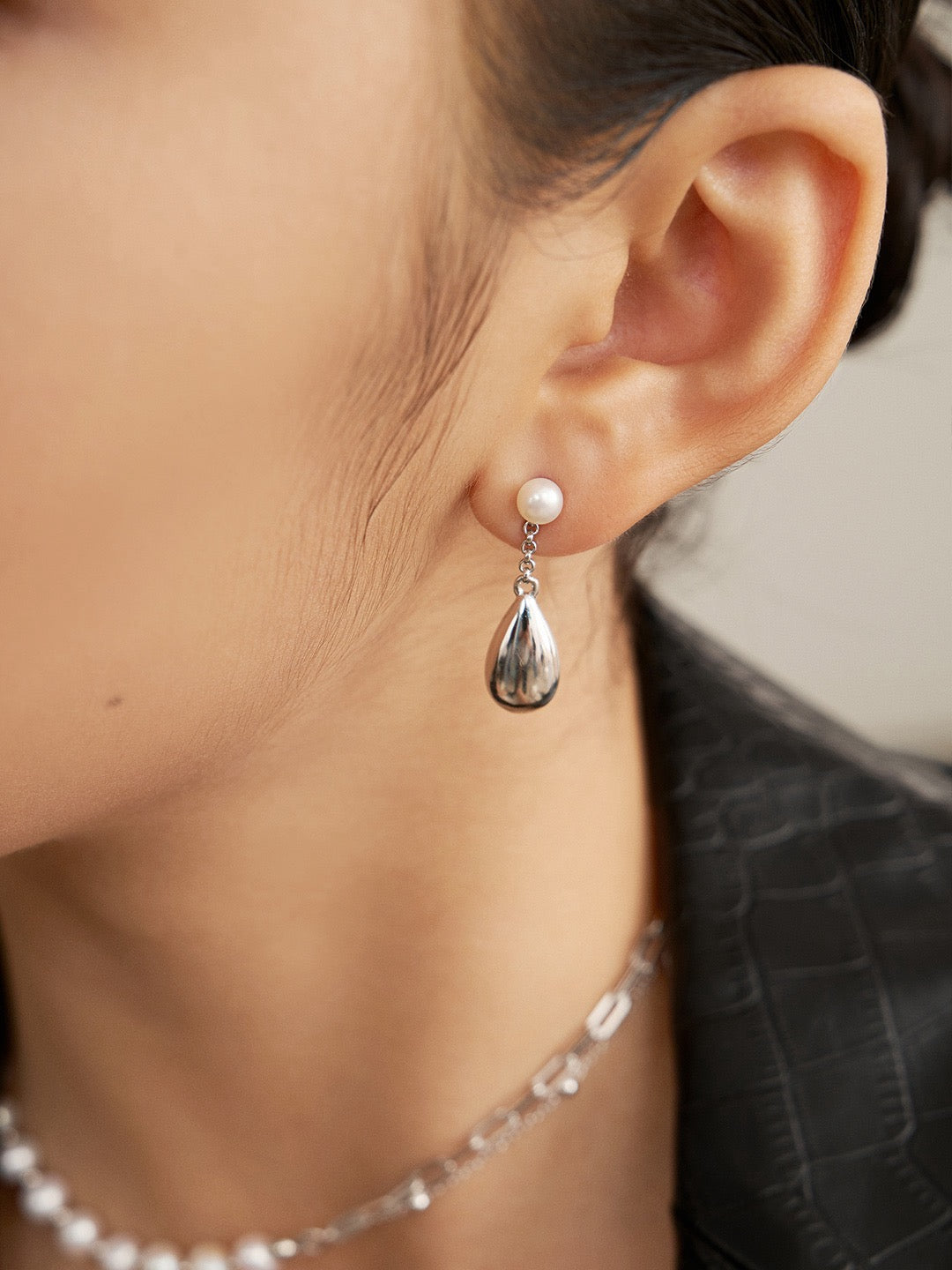 THE METALLIC DROP EARRINGS (E-00008)